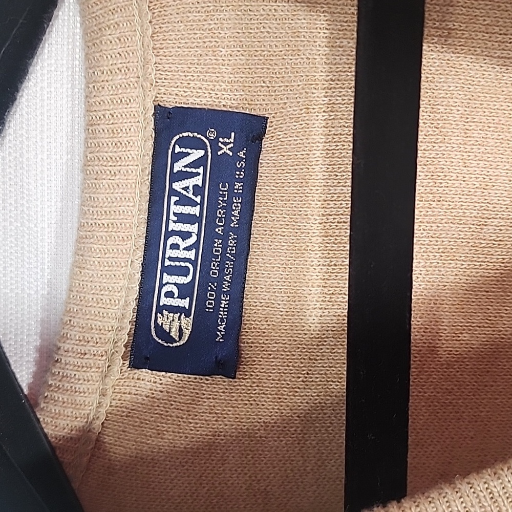 Puritan V neck Men's Knitted Beige Vest. Size XL. NWT - Picture 3 of 8